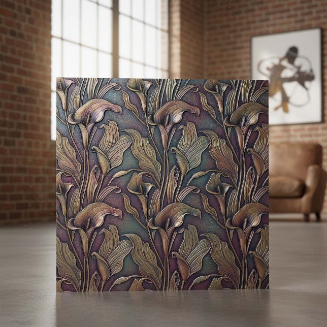 Bronzed Calla Lily Art Nouveau ID1226 Tile (Creator Uploaded)