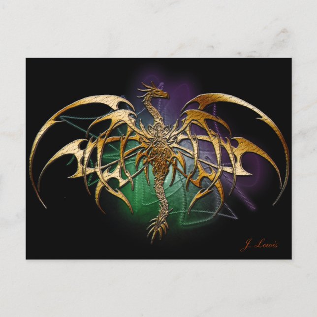 Bronzed Dragon Postcard (Front)