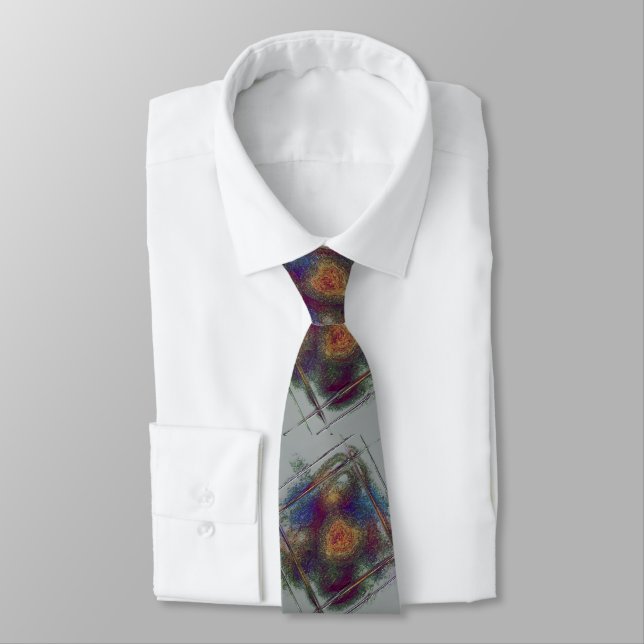 "Bronzed Tile" Men's Neck Tie (Tied)