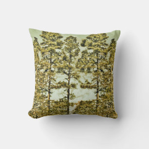 Bronzed Trees Throw Pillow
