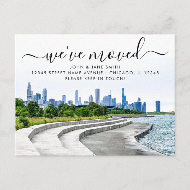 Bronzeville Chicago Moving Announcement Postcard (Front)