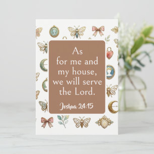 Brooch Aesthetic, Joshua 24:15 Bible Verse, Luxury Card