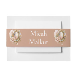 Brooch Aesthetic, Modern Luxury, Elegant Stylish  Invitation Belly Band