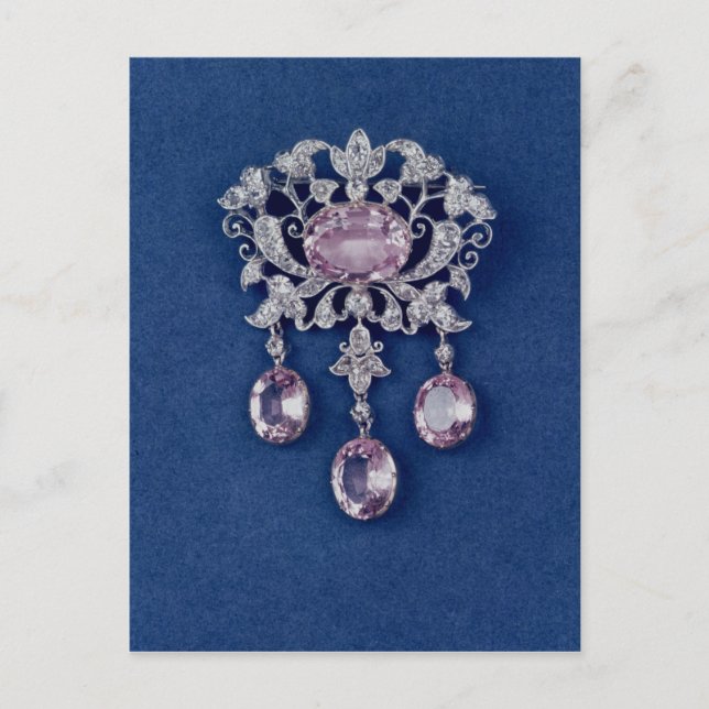 Brooch in shape of a flower, c.1780 postcard (Front)