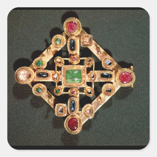 Brooch in the form of a Greek cross Square Sticker (Front)