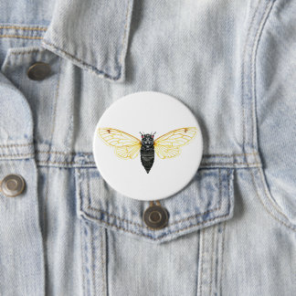 Brood X 17 Year Periodical Cicada 3 Inch Round Button