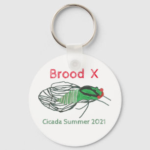 Brood X Cicada Summer 2021 Keychain