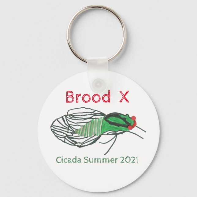 Brood X Cicada Summer 2021  Keychain (Front)