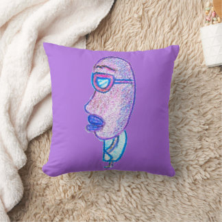Brooding Cool Scientist Throw Pillow