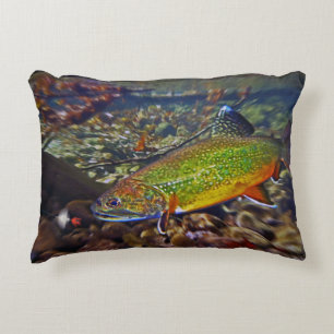 BROOK TROUT DECORATIVE PILLOW