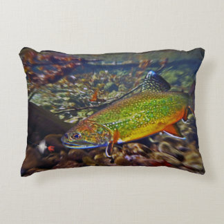 BROOK TROUT DECORATIVE PILLOW