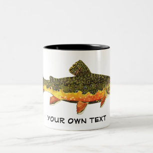 Brook Trout Fish Painting Two-Tone Coffee Mug