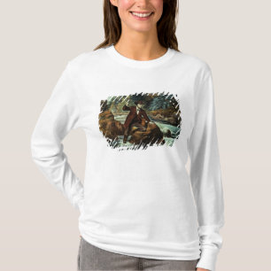 Brook Trout Fishing - An Anxious Moment, 1862 T-Shirt