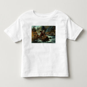 Brook Trout Fishing - An Anxious Moment, 1862 Toddler T-shirt