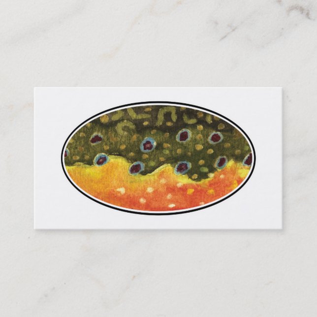 Brook Trout Fishing Business Card (Front)