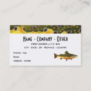 Brook Trout Fishing Business Card