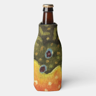 Brook Trout Fly Fishing Ichthyologist Angler's Bottle Cooler