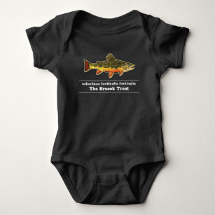 Brook Trout Fly Fishing Latin Name Ichthyology Baby Bodysuit