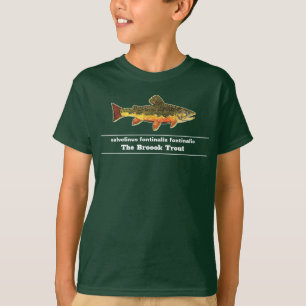 Brook Trout Fly Fishing Latin Name Ichthyology T-Shirt