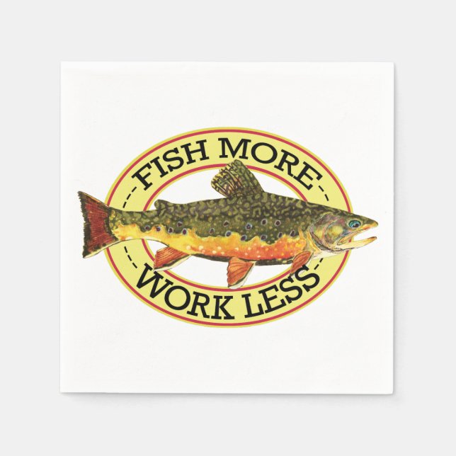 Brook Trout Fly Fishing Napkin (Front)