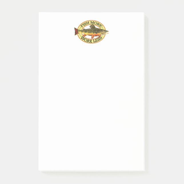 Brook Trout Fly Fishing Post-it Notes (Front)