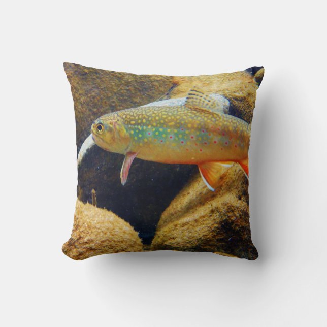 Brook  trout pillow (Front)