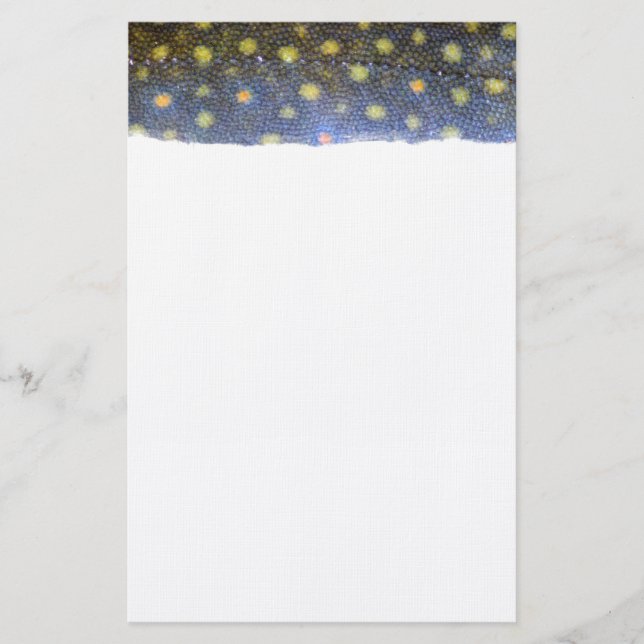 Brook Trout Scales Photography Stationery (Front)