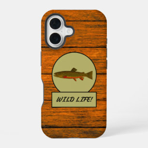 Brook Trout Wood Grain Case-Mate iPhone Case