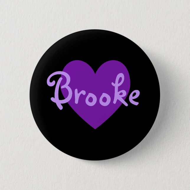 Brooke in Purple 2 Inch Round Button (Front)