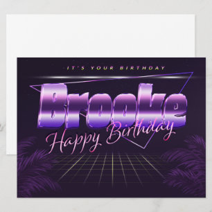 Brooke Name First name pura retro card Birthday