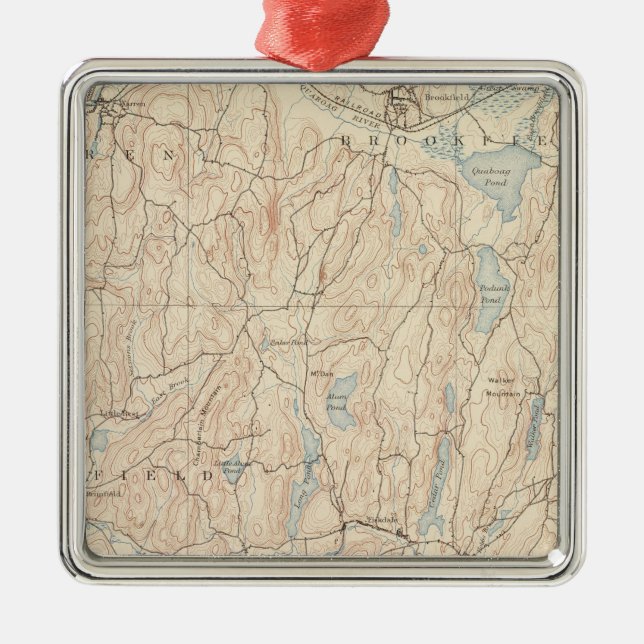 Brookfield, Massachusetts Metal Ornament (Front)