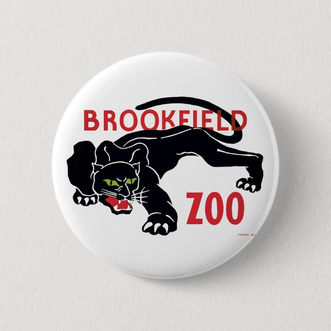 Brookfield Zoo Black Leopard Button (Front)