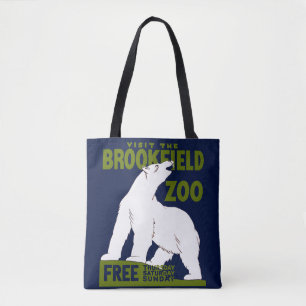 Brookfield Zoo, Federal Art Program Poster 1936 Tote Bag