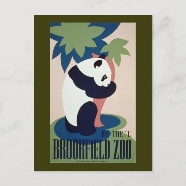 Brookfield Zoo Panda Postcard (Front)