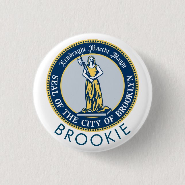 Brookie - NYC 1 Inch Round Button (Front)