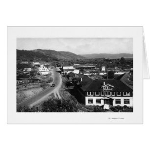 Brookings, Oregon Town View and Ocean Photograph