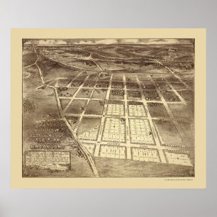 Brookland, DC Panoramic Map - 1895 Poster
