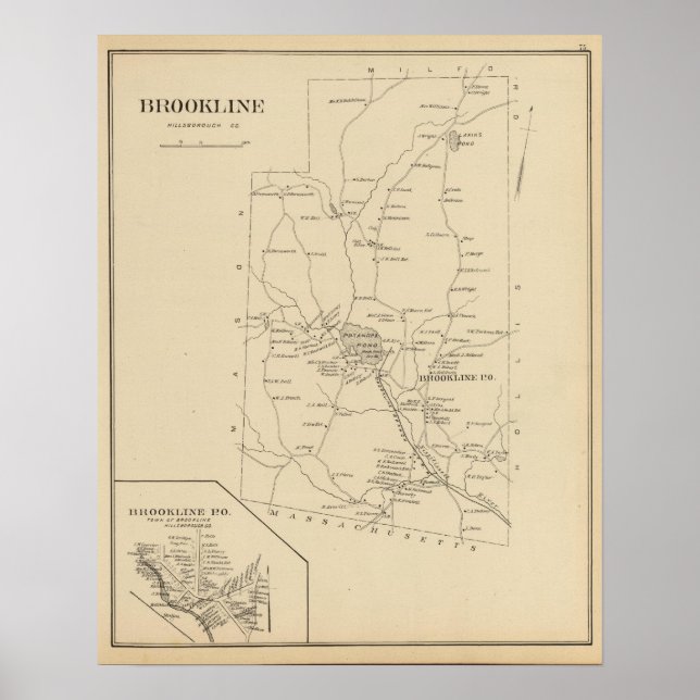 Brookline, Hillsborough Co Poster (Front)