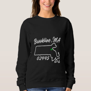 Brookline MA 02445 MASS Massachusetts State Map So Sweatshirt