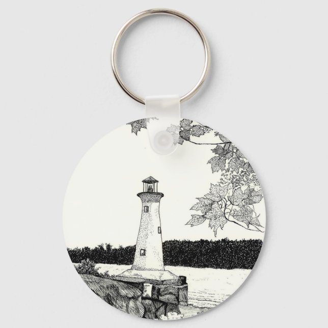 Brookline, NH -Lighthouse Keychain (Front)