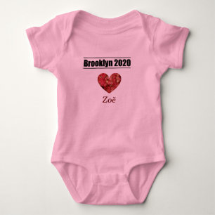 Brooklyn 2020 Heart Playsuit Baby Bodysuit