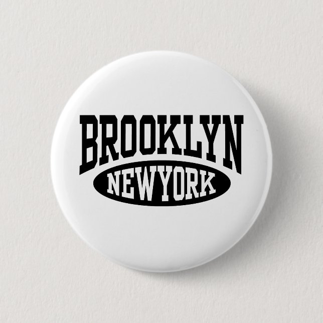 Brooklyn 2 Inch Round Button (Front)