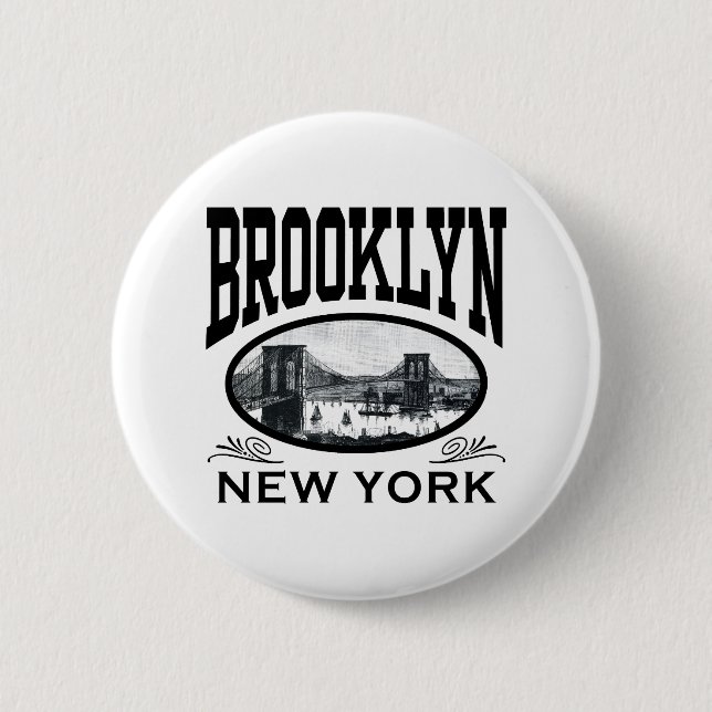 Brooklyn 2 Inch Round Button (Front)
