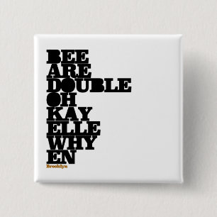 BROOKLYN 2 INCH SQUARE BUTTON