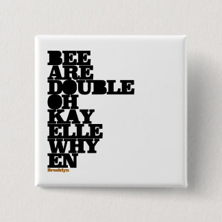 BROOKLYN 2 INCH SQUARE BUTTON