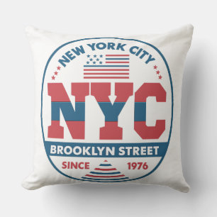 Brooklyn and New York city Throw Pillow