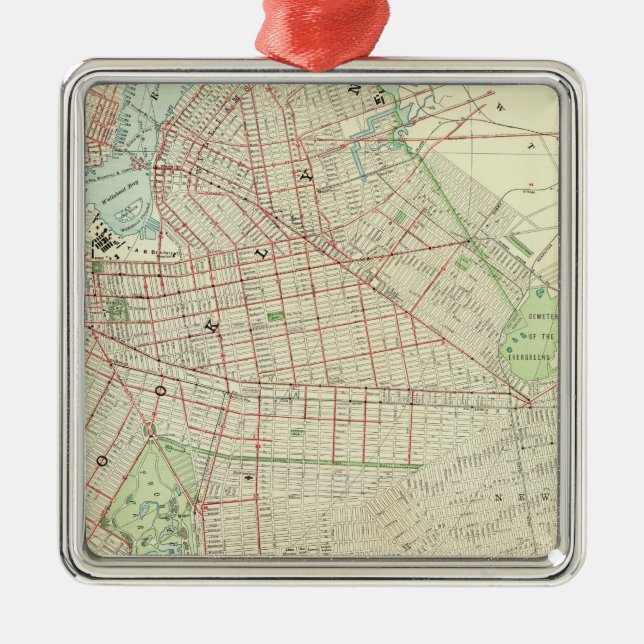 Brooklyn and Vicinity Metal Ornament (Front)