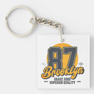 Brooklyn Badge Keychain