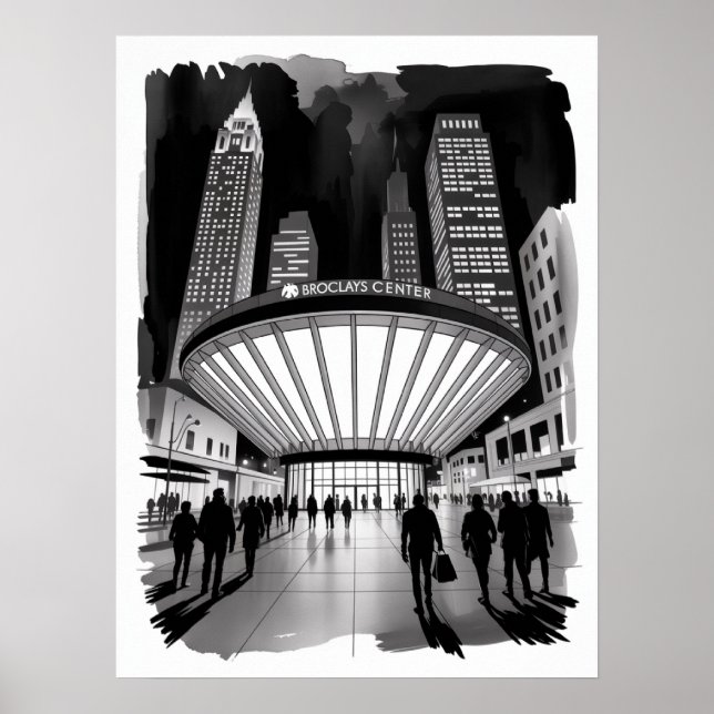 Brooklyn Barclays Centre Night Crowd Poster (Front)