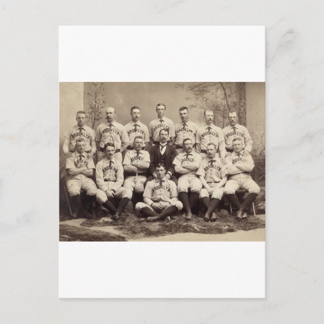 Brooklyn Baseball Team, 1889 Postcard (Front)